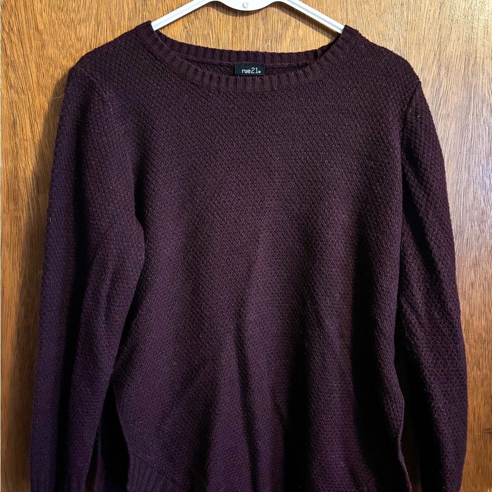 Rue21 Men's Deep Purple Crewneck Sweater